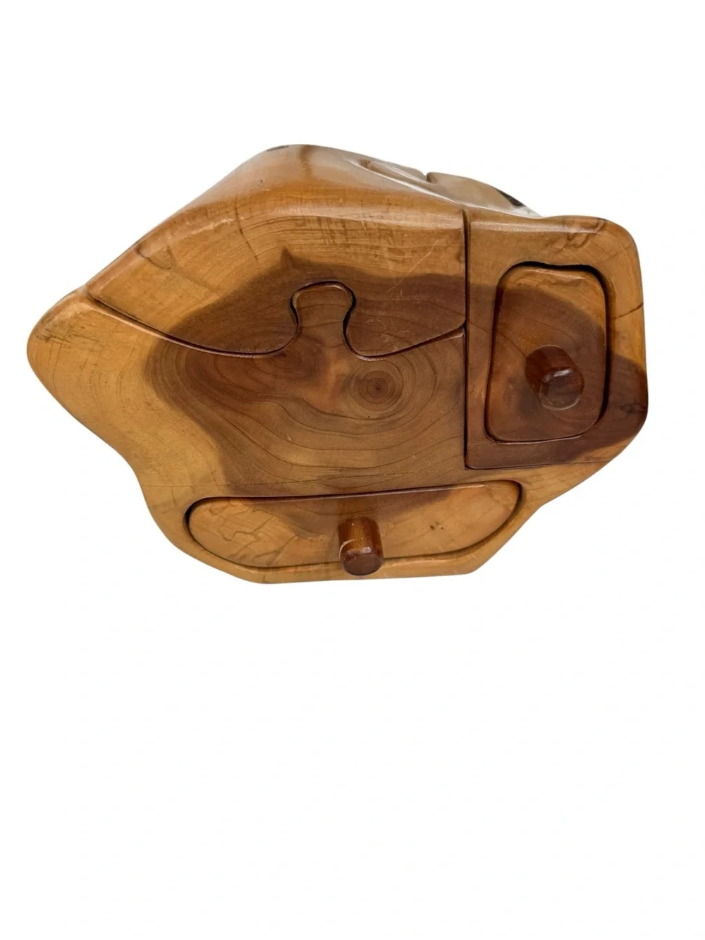 Handcrafted Solid Wood Puzzle Jewelry Box artisanal trinket Craig Boland